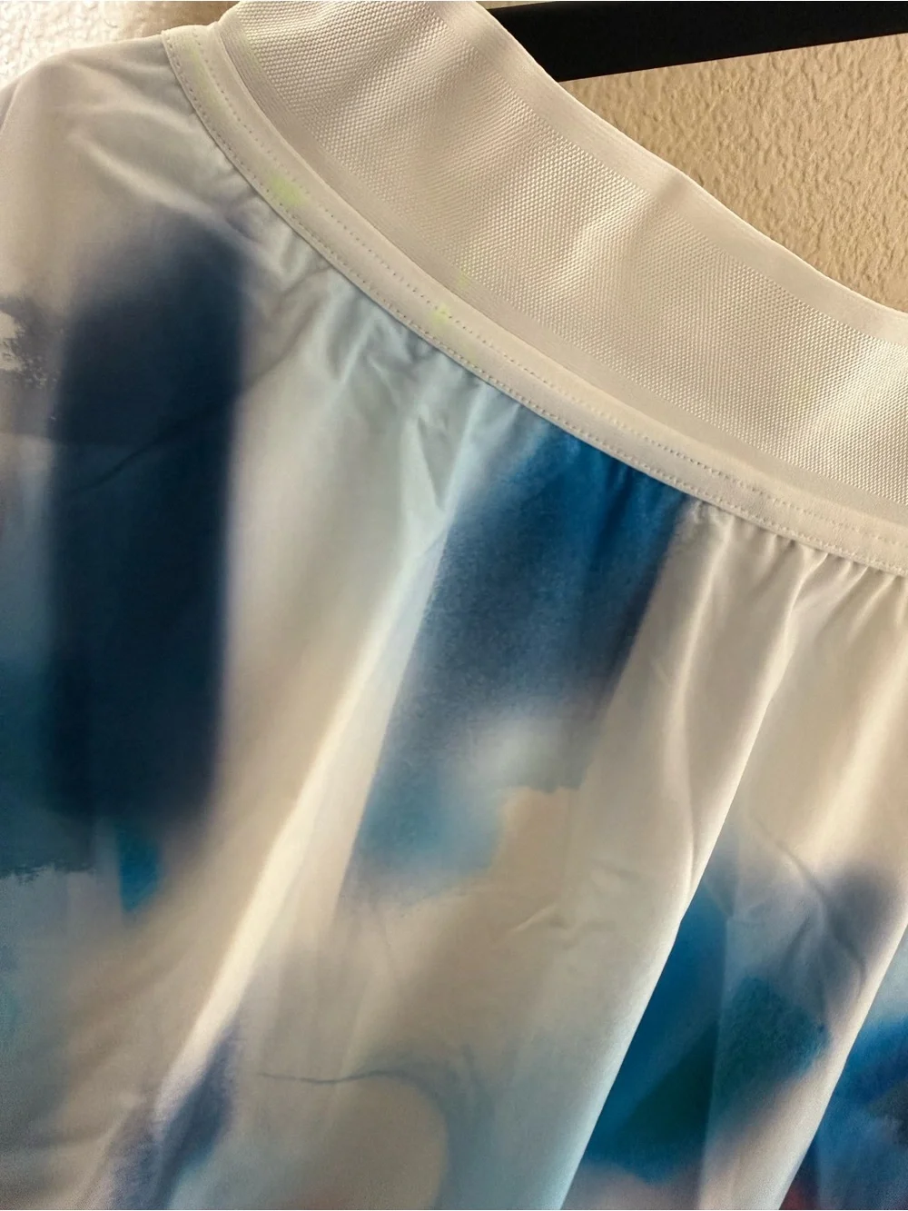 lululemon athletica White Skater Skirt with Blue and Pink Watercolor Print